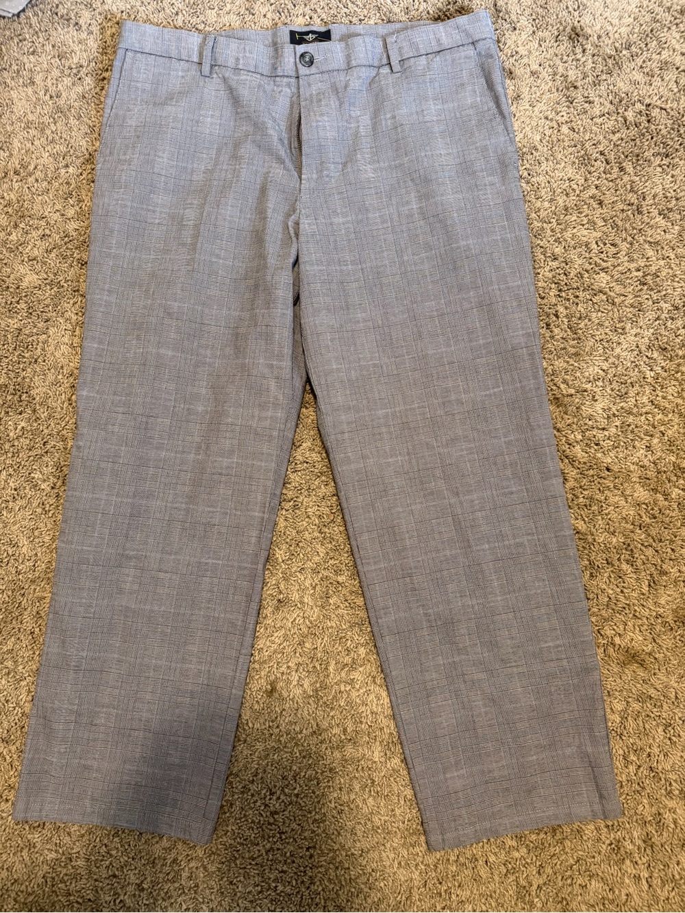 Tailored Light Gray Plaid women’s Dress Pants